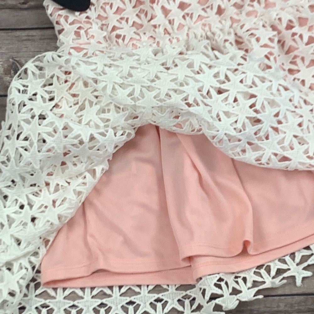 Ava & Yelly White Stars with Pink Lining Dress - Picture 7 of 7
